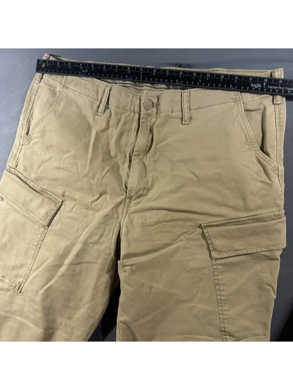 Levis XX Cargo Taper Pants Mens Khaki Tan Canvas Utility Streetwear Size 38x30